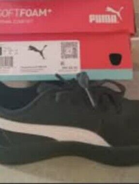 Puma Big kids Caven 2.0. Black Sneaker with White Formstrip